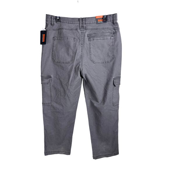BASS OUTDOOR Women's High-Rise Canvas Cargo Pants FORGED IRON NWT SIZE 8 - Picture 5 of 10
